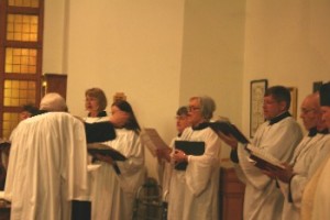 The choir singing for Easter,